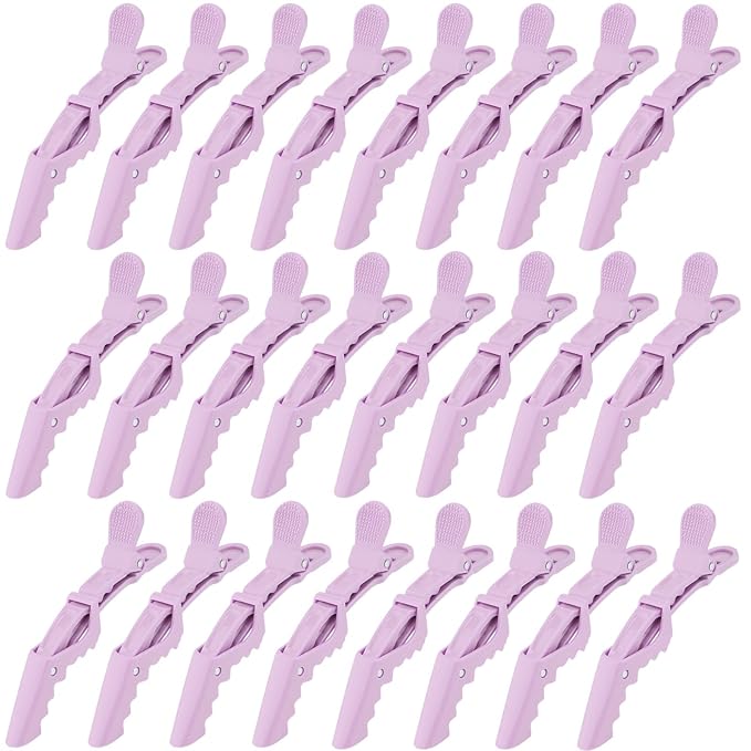 Ondder 24 Pack Alligator Hair Clips for Women and Girls - Styling, Sectioning, and Cutting Hair - Light Purple