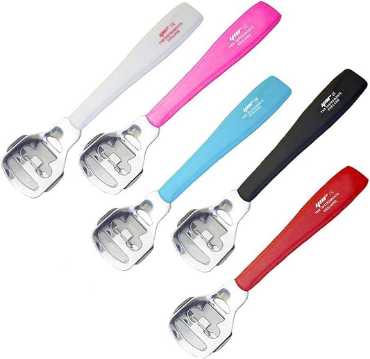 YNR Stainless Steel Calus, Remover for Feet, Foot Scraper & Callus Shaver, Calloused Feet Remover Tool with Callus Shaver Blades, Foot File for Calisis Removal, Red