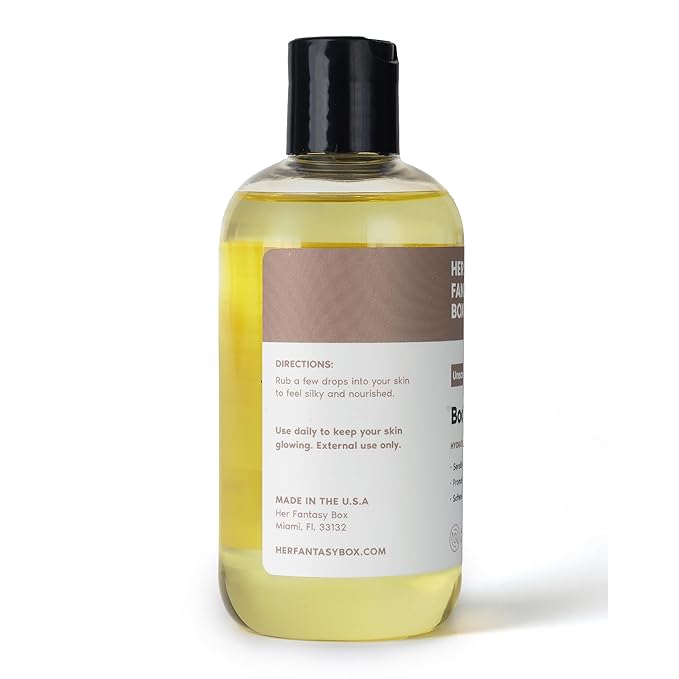 Her Fantasy Box | Body Splash Hydrating Body Oil - Moisturizing, Non-Greasy Formula for Soft, Smooth Skin - All-Natural, Lightweight & Nourishing (8 Fl Oz, Unscented)