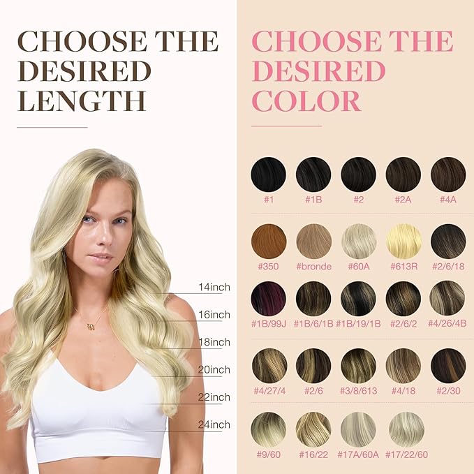 GOO GOO Tape in Hair Extensions Human Hair, 1B/19/1B Natural Black to Light Blonde, 22inch 50g 20pcs, Skin Weft Seamless Invisible, Silky Straight with Thick Ends, Remy Human Hair