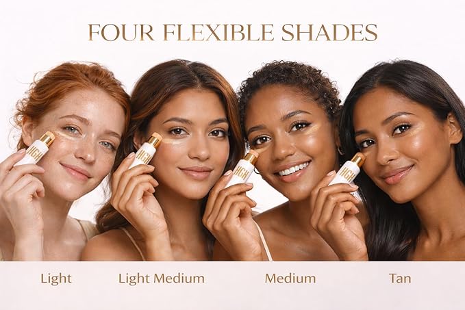 Luxury Contour & Concealer Stick Light Beige Shade for Tan Skin Creamy Blendable Formula, Long Wear Natural Finish, Non Cakey (High Cosmetic Agency)