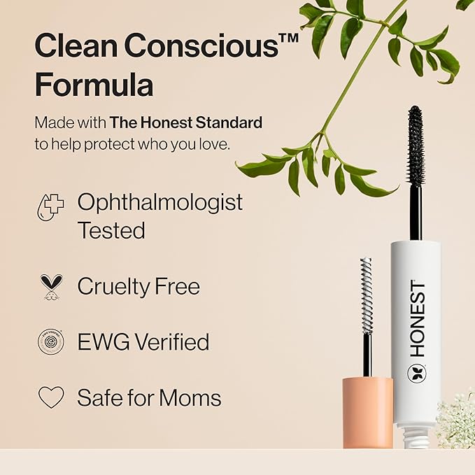 Honest Beauty 2-in-1 Extreme Length Mascara, Lash Primer, 3-Pack, Cruelty-Free, Safe for Sensitive Eyes, 0.27 fl oz each (pack of 3)