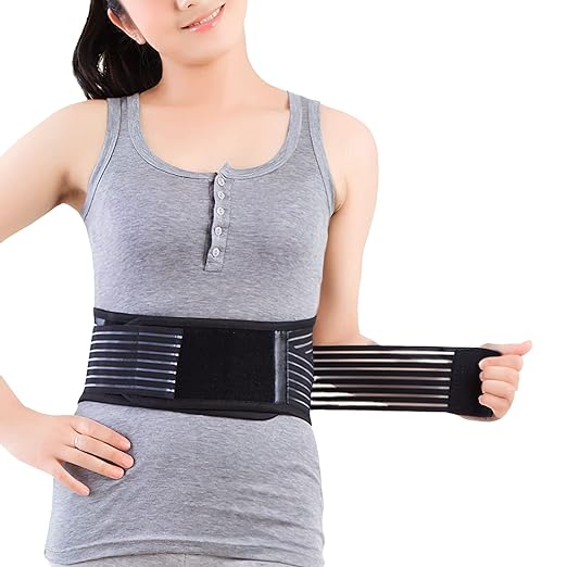 Back Support with Magnet, Tourmaline Magnetic Back Braces for Lower Back Pain Relief, Self Heating & Soothing Waist Band, Lumbar Support Belt for Herniated Disc/Sciatica (Large)