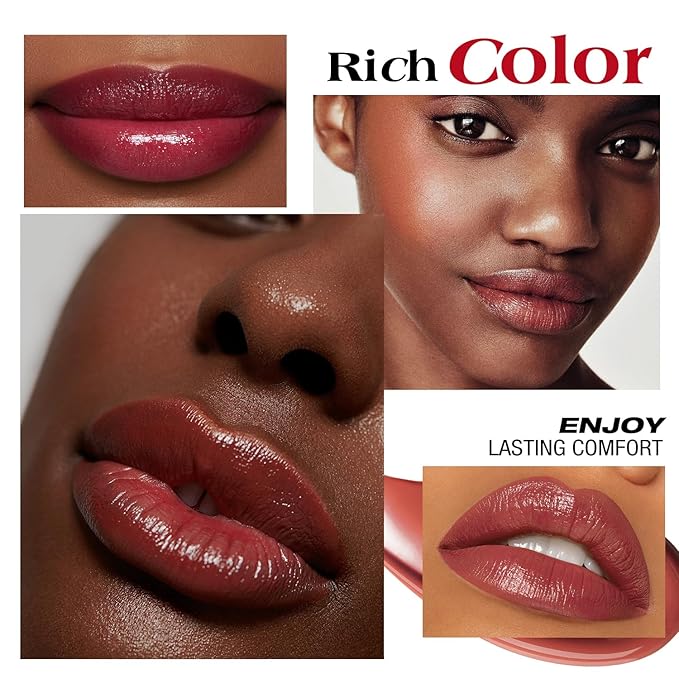 Jolilab 2 Colors Cream Texture Lip Gloss Set - Highly Pigmented,Hydrating, Moisturizing Makeup for Women(#11+12)