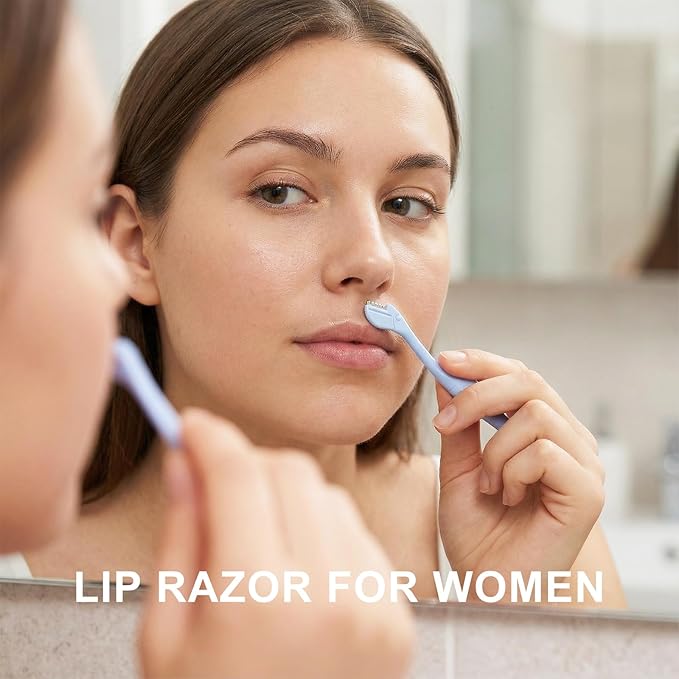 6 Pcs Eyebrow Razor for Women, Mini Eyebrow Razor Trimmer Small Face Razors Lip Hair Remover with Precision Cover Face Razors Eyebrows Shaver Shaving Removal Tool for Women Makeup FaceCare Tool