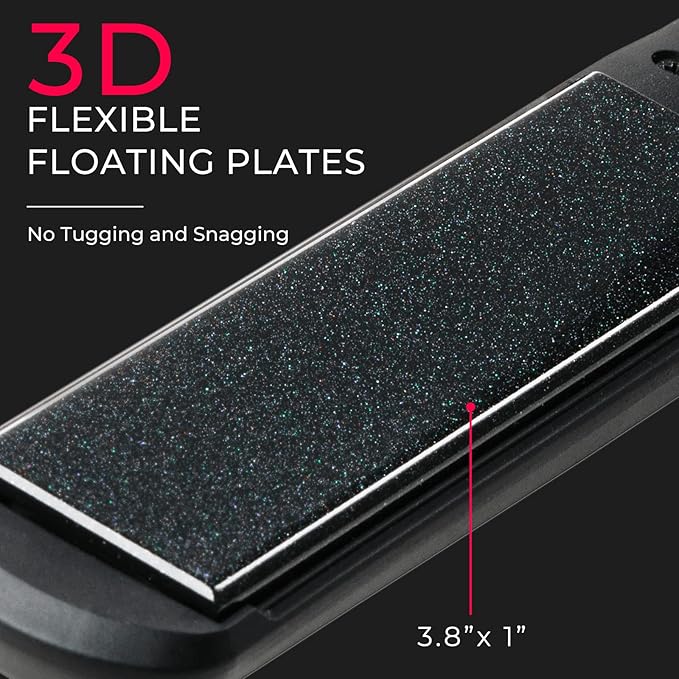 TYMO SWAY Hair Straightener with 10s Fast Heating, 1 Inch Professional Flat Iron Curling Iron in One with 32 Adjustable Temp, Automatic Shut Off, Dual Voltage