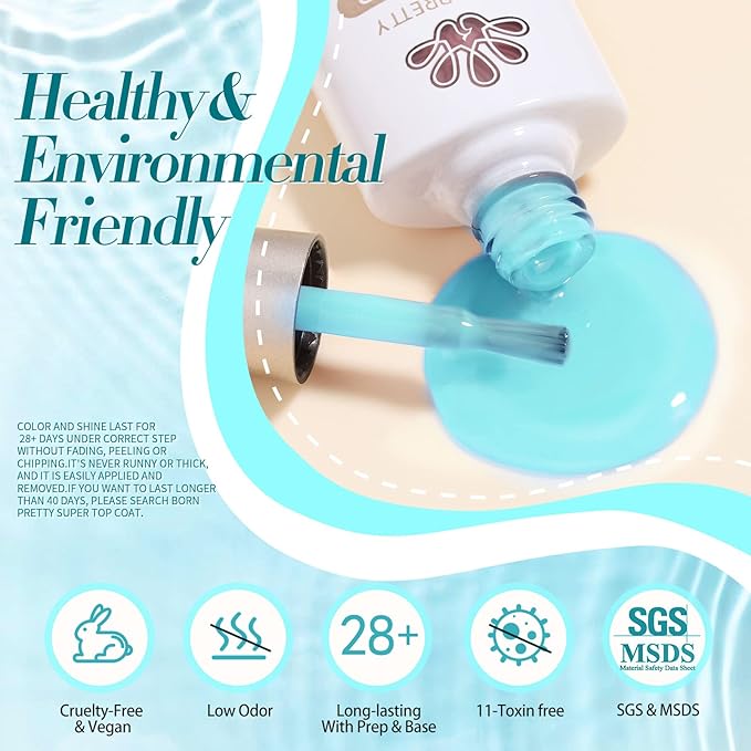 Born Pretty Jelly Gel Nail Polish Set Spring Summer Crystal Glass Translucent Pastel Gel Polish Blue Red Green Yellow Pink Soak Off U v Gel Polish 7ML 6PCS