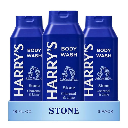 Harry's Men's Body Wash - Stone - (3 Pack) 18 fl oz - Shower Gel for Men - No Parabens, Sulfates, or Dyes