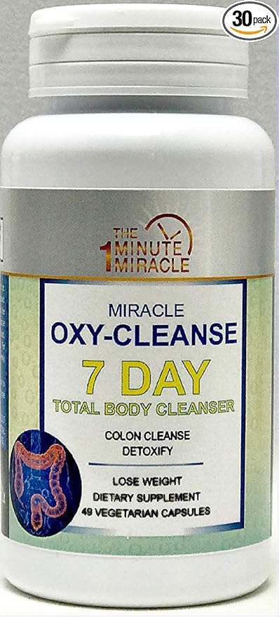 Miracle Oxy-Colon Cleans & Total Body Detox -120 Capsues