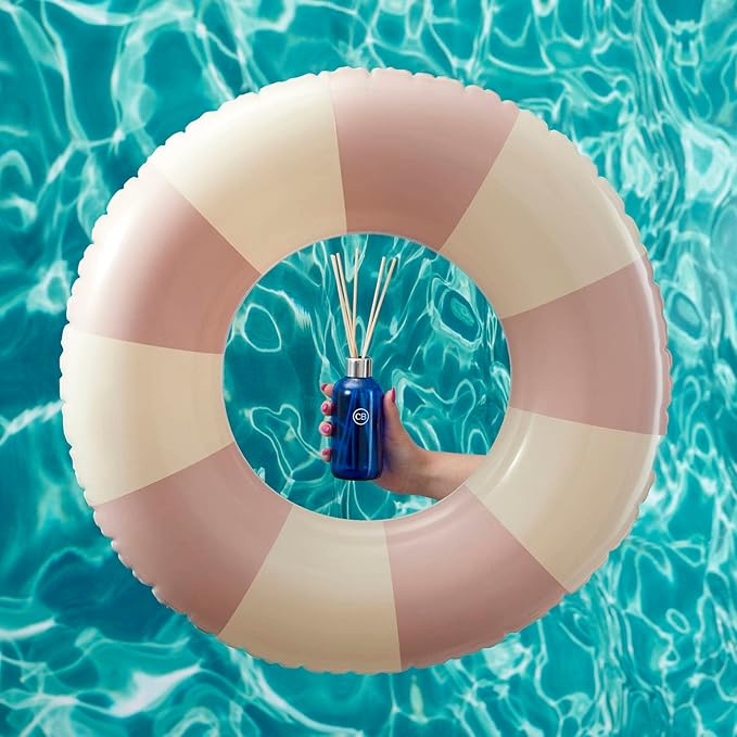 Capri Blue Coconut Santal Reed Diffuser Set - Includes Reed Diffuser Sticks, Fragrance Oil, and Glass Bottle - Luxury Scented Room Fresheners - Cobalt Blue (8 fl oz)