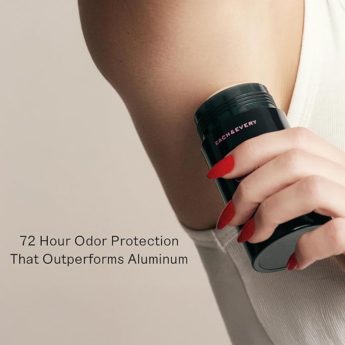 Each & Every Aluminum-Free Deodorant for Men & Women - All Natural Deodorant for Sensitive Skin - Vegan & Baking Soda Free - Long Lasting Odor Control - Cardamom & Ginger Natural Fragrance, 2.5oz