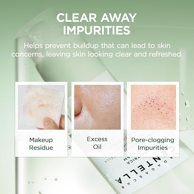 SKIN1004 Tea-Trica BHA Foam 4.22 fl.oz, 125ml, Makeup Remover, Korean Face Cleanser with Centella Asiatica & Tea Tree, Gentle Facial Foam Cleanser for Oil Control and Refreshing Skin, Korean Skin Care