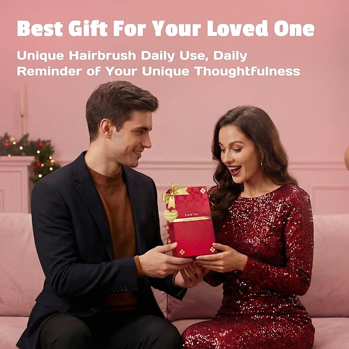 SIMETRA Lucky Hair Brush for Women, 14K Gold Plated Wet Brush Detangling Brush for All Hair Types, Natural Crystal Inlay Boar Bristle Hair brush, Curly Detangler HairBrush for Scalp Massage Gift