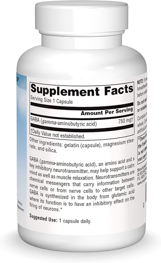 Source Naturals Serene Science GABA, for a Calm Mind, 750mg - 45 Capsules