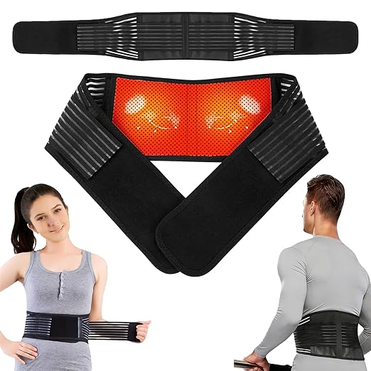 Back Support with Magnet, Tourmaline Magnetic Back Braces for Lower Back Pain Relief, Self Heating & Soothing Back Support Belt, Lumbar Support Belt for Herniated Disc/Sciatica (Small)