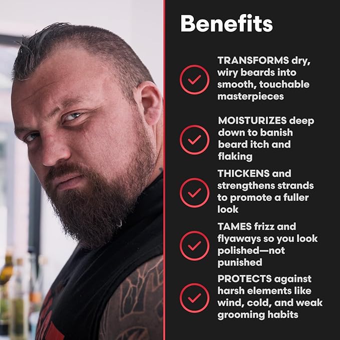 The Beard Struggle Eddie Hall Beast Line Radiance Beard Conditioner for Men - Ragnarok Rising Signature Scent - Deep Conditioning for Soft, Strong Beards - 8 fl oz