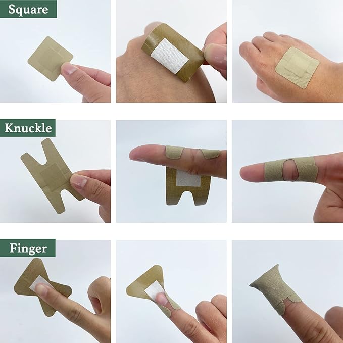 Nepia Hypoallergenic Bamboo Fabric Assorted Shapes Bandages | PFAS Free & Latex Free | Eco Friendly Compostable Bandaids for Sensitive Skin & Scrapes | Flexible Fabric Family Pack (75 Count)