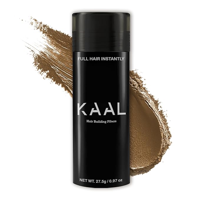 KAAL Hair Fiber | Medium Blonde Refillable Hair Powder (27.5g) - Conceal Thinning Areas for Men and Women, Instantly Effective Hair Filler Fibers