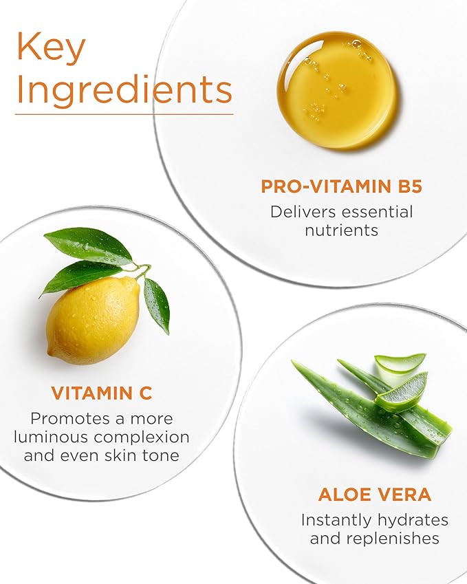 Andalou Naturals Illuminating Facial Toner Clementine + Vitamin C - Hydrating Face Mist Toner to Balance & Refresh Skin - with Fruit Stem Cell Complex Plus Aloe Vera - 6 fl oz