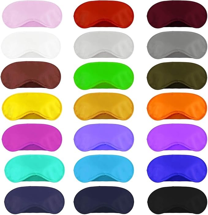 Aneco 50 Pieces Blindfold Eye Mask Shade Cover with Nose Pad and Adjustable Strap for Travel Sleep or Party Supplies