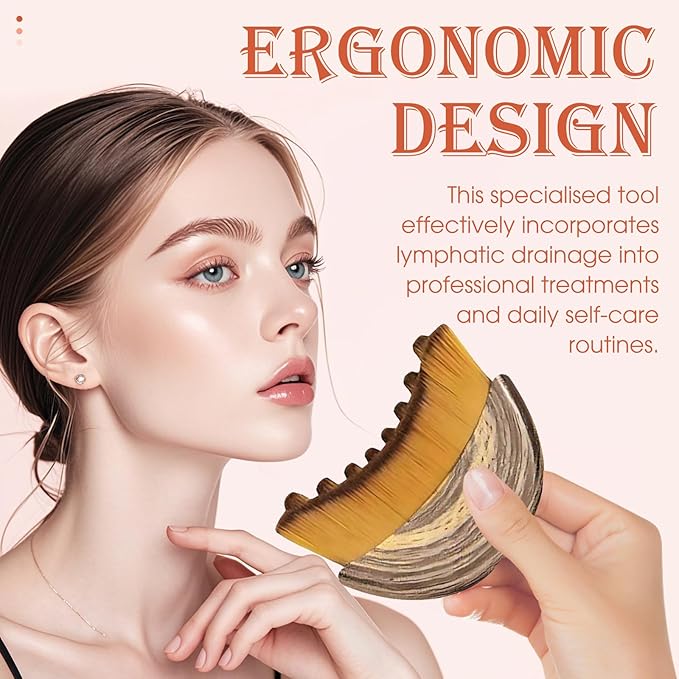 2PCS Lymphatic Contour Face Brush,3-in-1 Lymphatic Drainage Massager&Sculpting Tool,Ultra-Soft Facial Brush for Puffiness Relief & Glowing Skin,Portable Lymphatic Drainage Tool