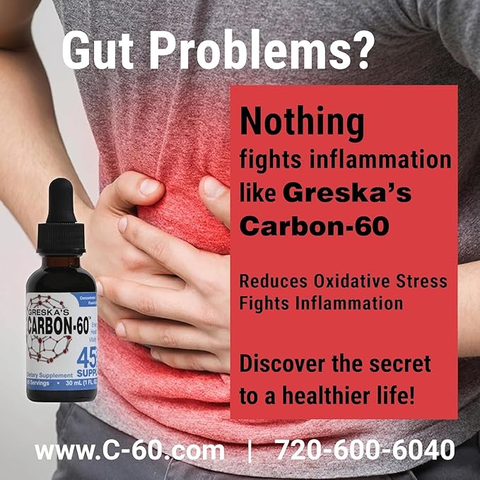 Greska's Carbon 60 in Organic Sunflower Oil - 90 Day Supply - Solvent-Free C60 Antioxidant Formula for Cellular Support, Vitality, Focus & Overall Wellness (2oz)