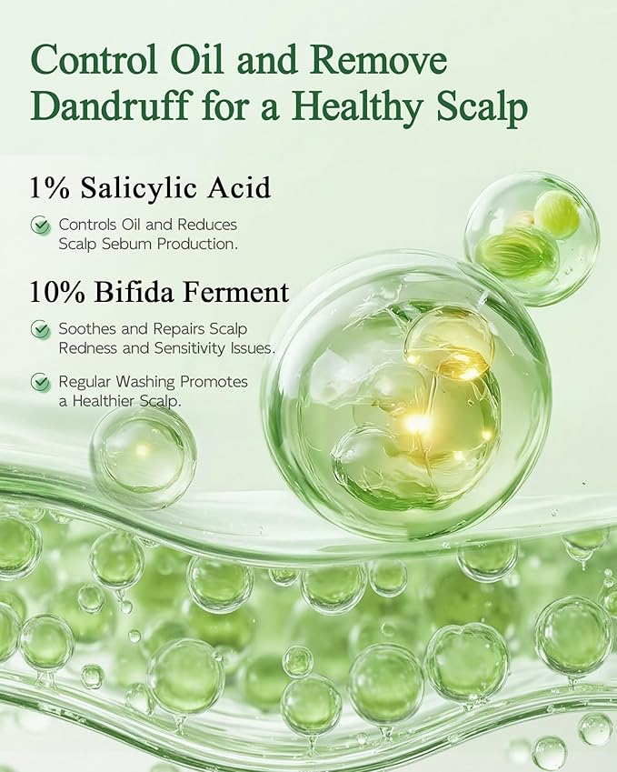 Mugwort Pre-Shampoo Scalp Serum, Anti-Dandruff & Soothing Cleansing Essence with Built-in Brush, Moisturizing Amino Acid Formula to Balance Scalp Barrier, Relieve Itching & Flakes