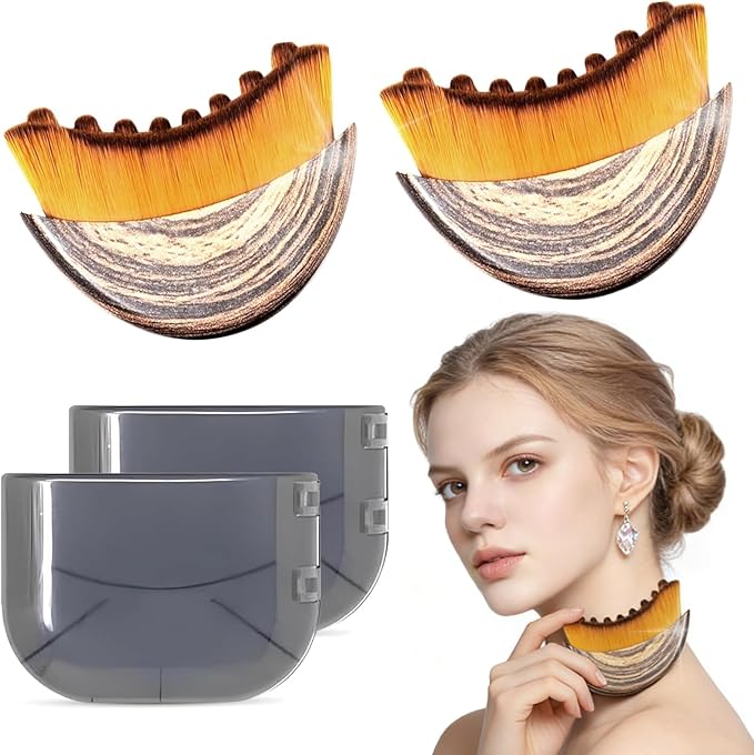 New Lymphatic Contour Face Brush, Facial Massage Tool for Lymphatic Drainage, Ergonomic Design Fits Skin Precisely, Relieves Fatigue, Reduces Puffiness & Tightens Skin (2 Pcs)