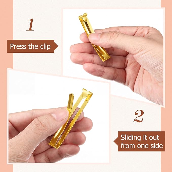 Hotop 30 Pieces Open Center Metal Barrettes Anti-slip Metal Hair Clip for Women, Assorted Colors(Open Center Barrette,Black, Silver, Gold)