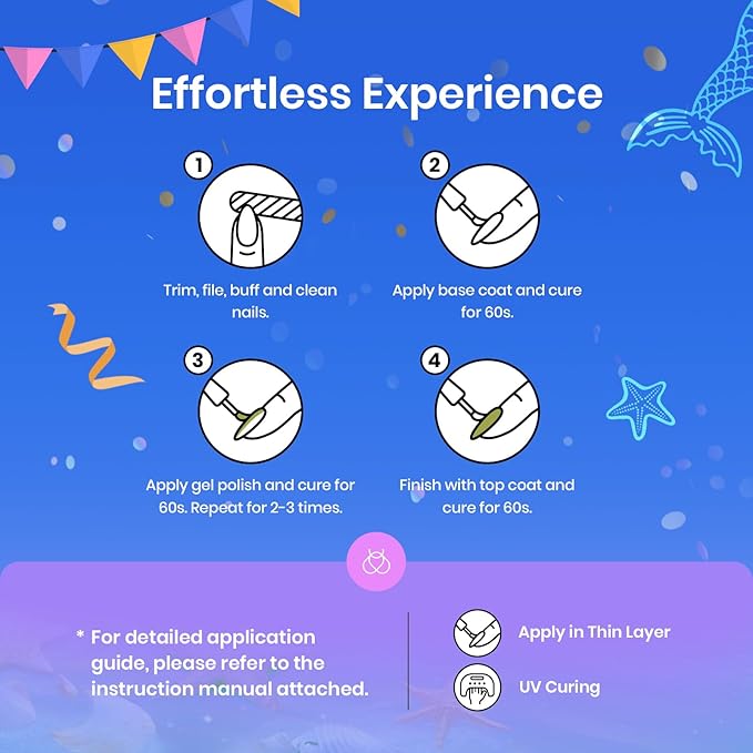 Beetles Purple Gel Nail Polish Set, 20 Colors Blue Green Pink Purple Shimmer Glitter Mermaid Gel Polish Kit with Base Top Coat Soak off Uv Nail Art Valentines Gifts for Women