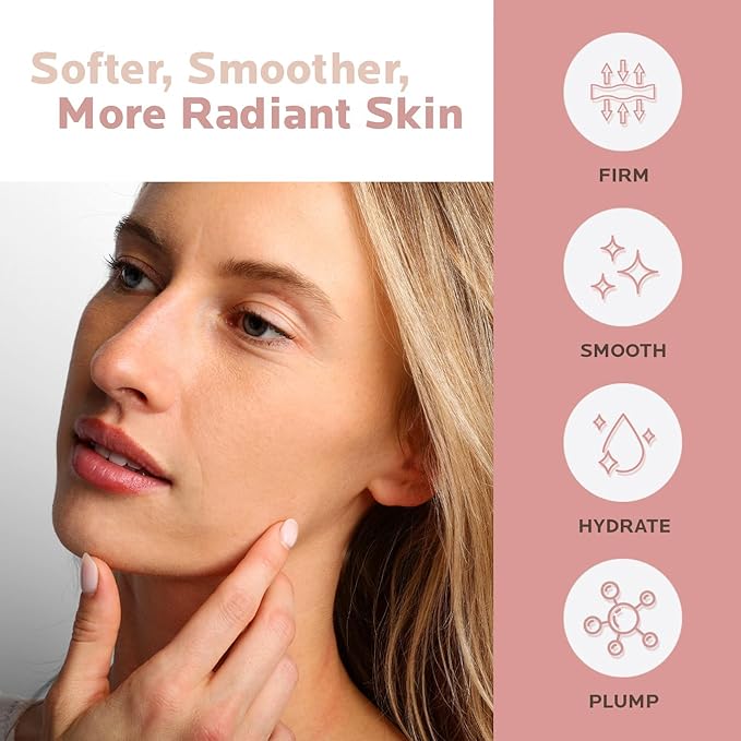 Bio Collagen Overnight Facial Mask with Peptides, Hyaluronic Acid & Antioxidants, Brightening Hydrating Facemask for Women, Hydrogel Korean Face Masks Skincare, Facial Sheet Skincare - 4 Pack