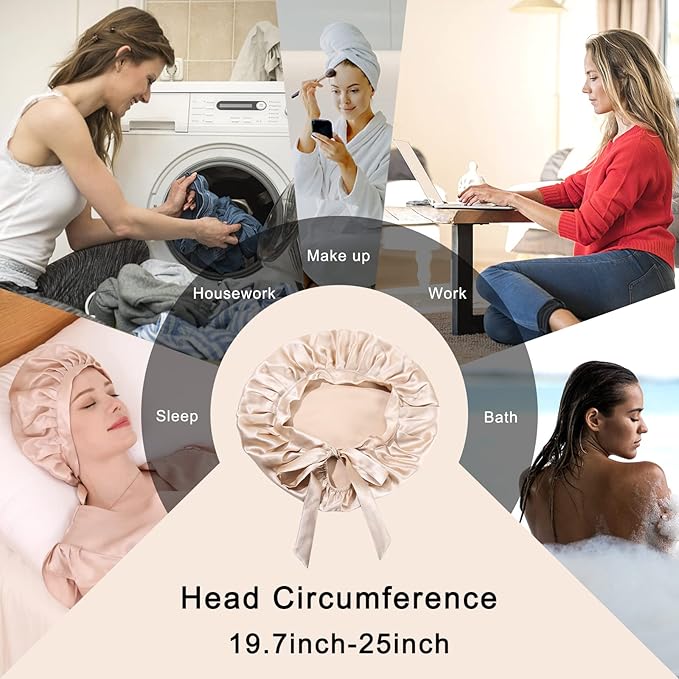 DAISYSILK 100 Pure Mulberry Silk Hair Bonnet for Sleeping Silk Hair Wrap for Women