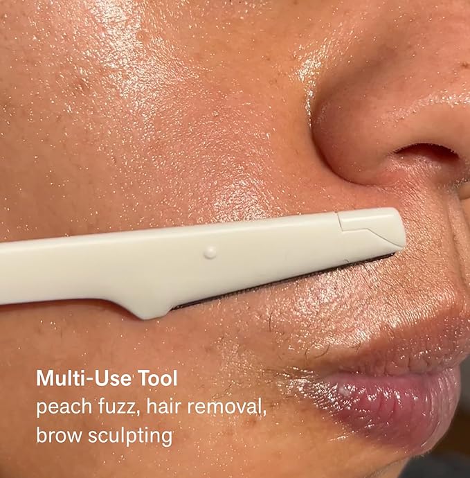 Nimbi Dermaplaner Razor, Precision Eyebrow Shaper, Facial Hair Removal & Exfoliation, Plastic-Free, 3 Count