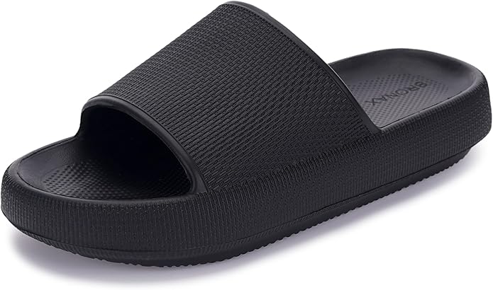 BRONAX Pillow Slippers for Women and Men | House Slides Shower Sandals | Cushioned Thick Sole