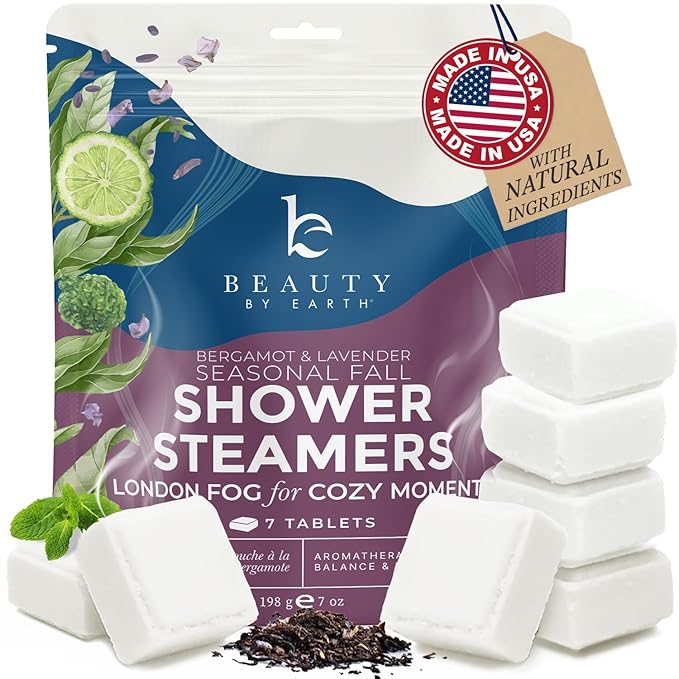 Lavender Shower Steamers Aromatherapy – USA Made with Bergamot Essential Oil, Valentines Day Gifts for Her, Large Shower Tablets for Women & Men, Stress Relief & Relaxing Calming Pamper Gifts