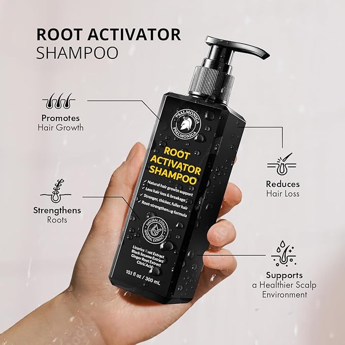 Hair Growth Shampoo and Conditioner Set: Mens Sulfate Free Hair Growth Root Activator Thickening Shampoo for Hair Loss and Thinning Hair - Hair Loss RegrowthTreatments for Women Men