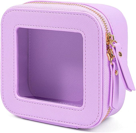 Travel Clear Makeup Bag Set, TSA Approved Cosmetic Bag Case with Zipper Portable Makeup Pouch Toiletry Bag Traveling Cosmetic Organizer Storage Bag Car Organizer Car Essentials