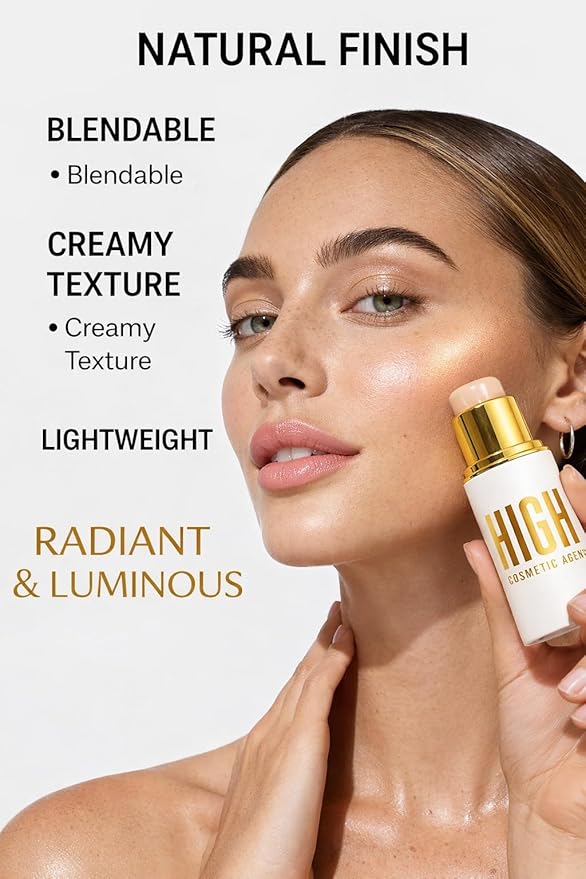 Light Ivory Concealer Stick, Full Coverage, Crease-Resistant, Smooth Blend, Long-Lasting Creamy Formula, Dark Circles & Blemishes,Vegan Blendable Makeup Pro Sculpt Finish