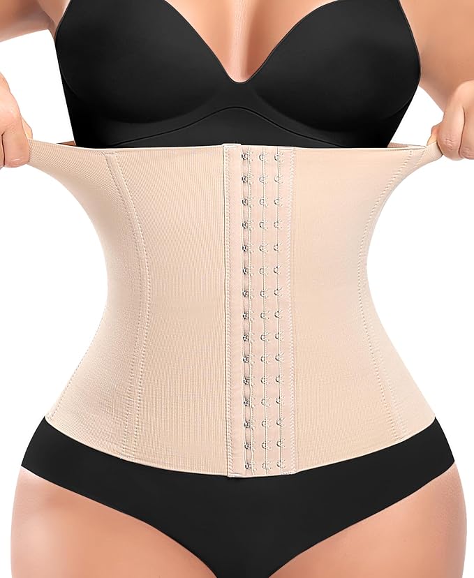 Werena Waist Trainer for Women Corset Shapewear Tummy Control Slimming Body Shaper Girdle Waist Cincher Belly Band