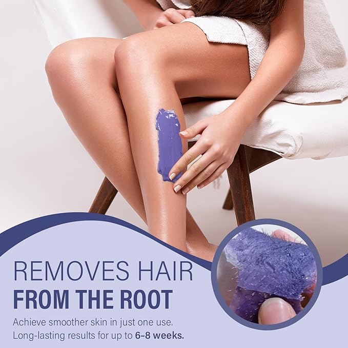 KeShi Waxing Kit, Painless Hair Removal Wax Warmer with 6 Bags Hard Wax Beans for Full Body, Legs, Face, Eyebrows & Bikini— Ideal for Both Women & Men