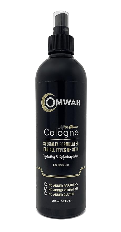 OMWAH Men’s After Shave Cologne For Men – Soothing Post Shave for All Skin Types, Large 16.9 oz Bottle, Non-Greasy Mens Cologne, Hydrating & Reduces Skin harshness, Long Lasting Freshness