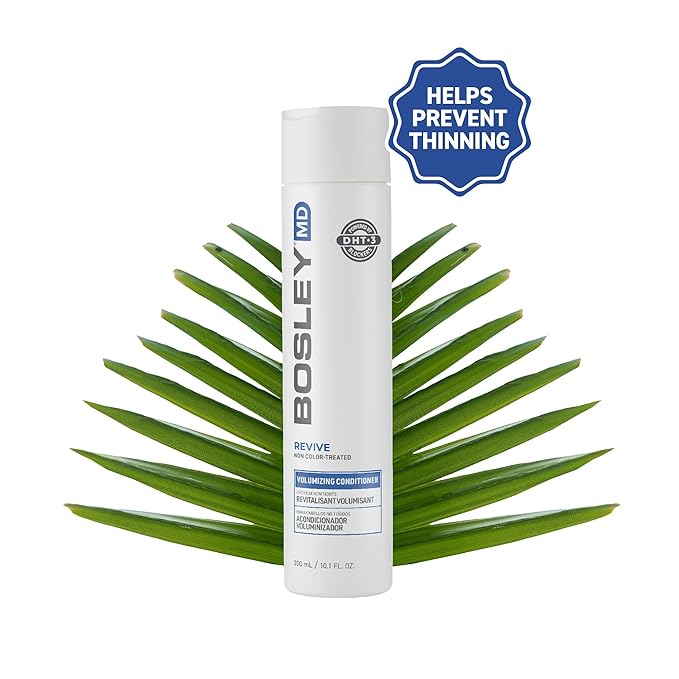 BosRevive Volumizing Conditioner for Noticeably Thinning, Non Color-Treated Hair – DHT-Blocking Saw Palmetto, Biotin Strengthening, Niacin Revitalizing & Panthenol, Vegan, Sulfate-Free 10.1 Fl Oz