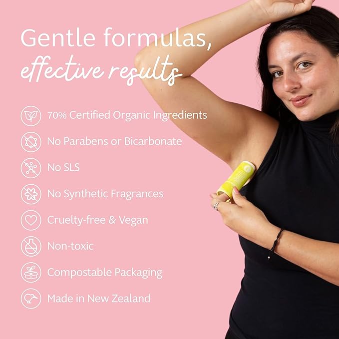 Slo | Sensitive Skin Natural Deodorant - All Natural Ingredients, Vegan & Cruelty Free, Paper Packaging | Bicarb Free + Wild Orange, (1.94oz/55g)