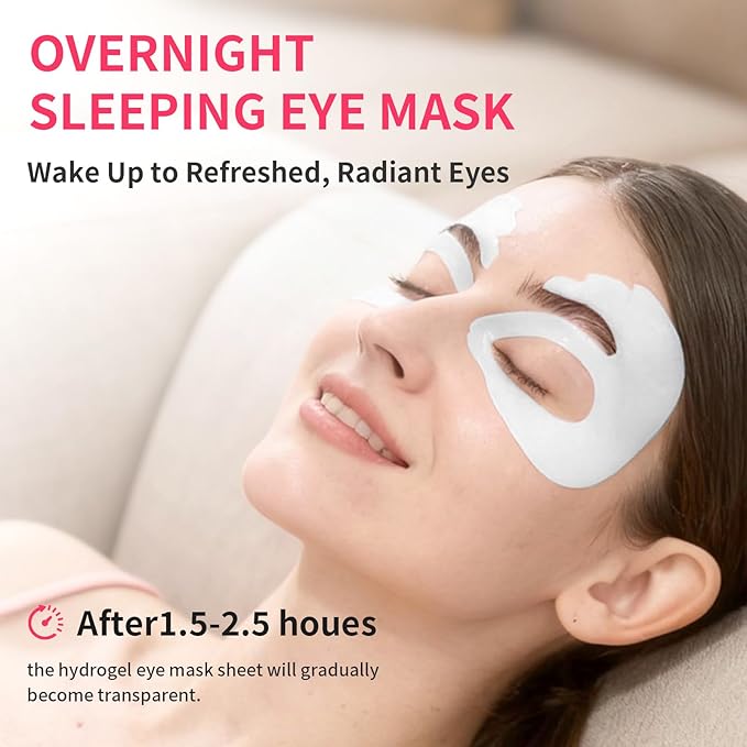 OK Shape Eye Masks, 360° Fit Under Eye Patches with Caffeine and Collagen, Firming & Hydrating Eye Mask for Dark Circles and Puffiness, Self Care Gifts for Women - 18 Pairs, Mystery White