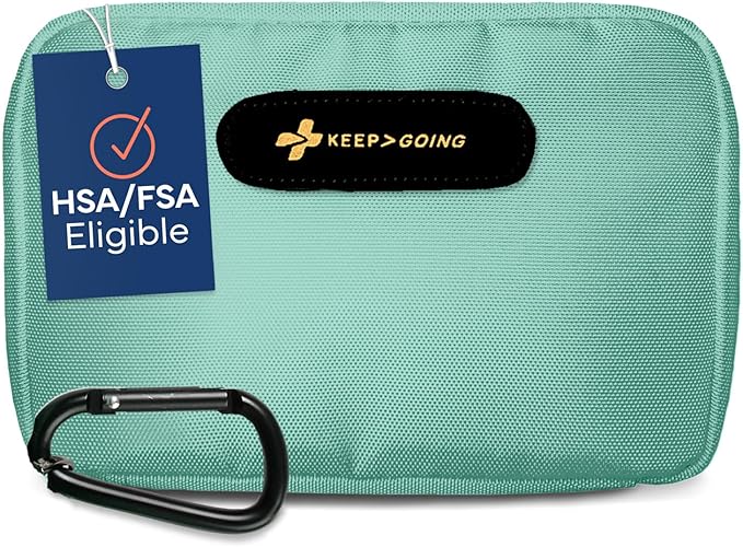 KeepGoing Travel First Aid Kit for Car, Home, Hiking, Camping and Outdoor Emergencies - First Aid Kit Travel Size TSA-Approved