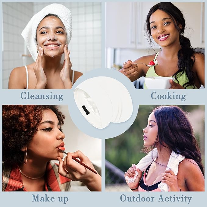 Fittia Satin Hair Bonnet for Sleeping, Silky No Frizzy for Curls Care, Adjustable Strap for Non-Slip, Dreadlocks Cap for Women&Men