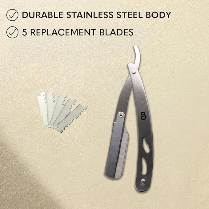 Beard Club Mens Grooming Kit & Beard Trimmer for Men - Professional Cordless Electric Hair & Moustache Trimmer, Straight Razor, Shampoo, Balm, Brush & Comb - Grooming Kit Gift Set