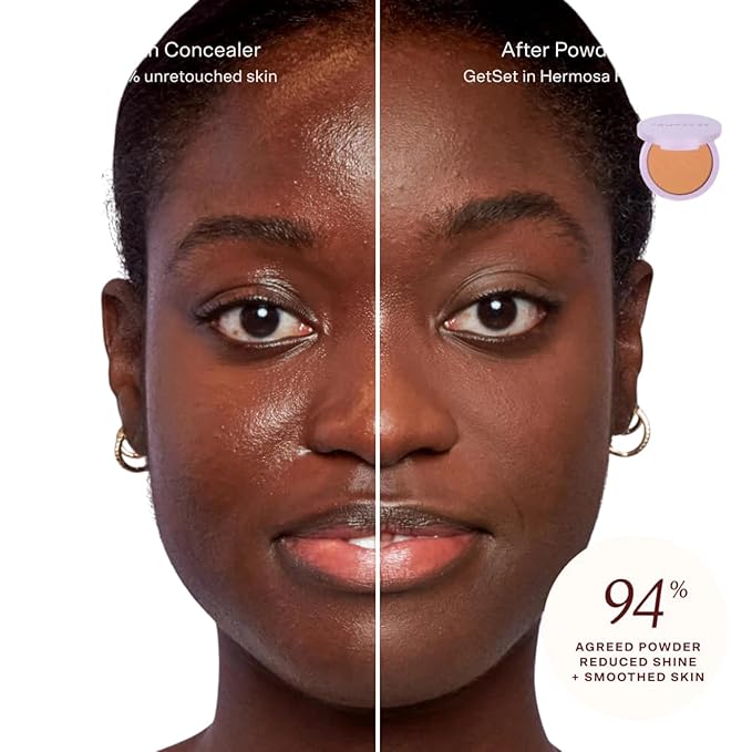 Tower28 GetSet Pressed Pink Setting Powder - Talc-Free Face Powder for Sensitive Skin with Kaolin Clay + Squalane - Brightens Skin + Sets Face Makeup - Transfer/Sweat-Proof - Pink Palisades (0.35 oz)