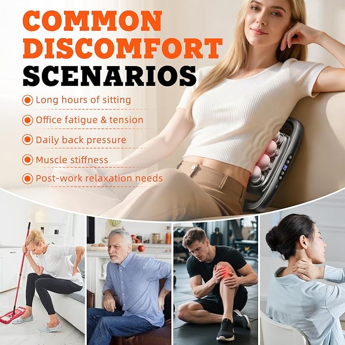 2026 New 16-Head Deep Tissue Percussion Massage Gun – Quiet Muscle Massager for Full Body, Up to 30 Intensity Levels, Cordless Rechargeable for Back, Legs, Shoulders & Recovery.Black