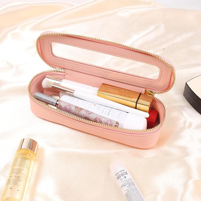 Travel Clear Makeup Bag Set, TSA Approved Cosmetic Bag Case with Zipper Portable Makeup Pouch Toiletry Bag Traveling Cosmetic Organizer Storage Bag Car Organizer Car Essentials